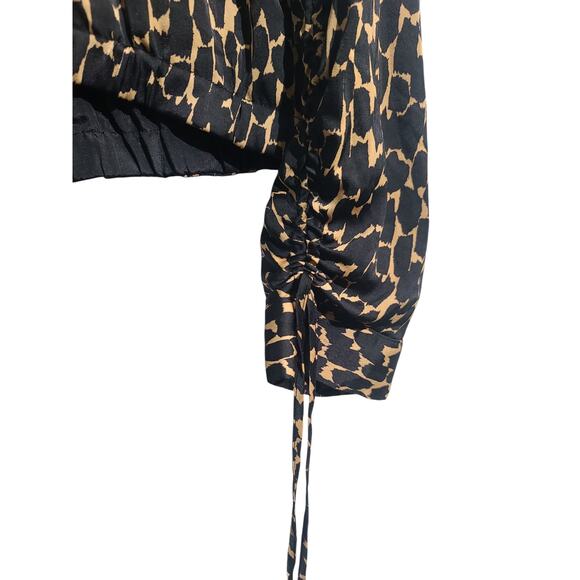 Eloquii Leopard Crop Scrunch Sleeves Jacket Size 20 - Picture 4 of 7